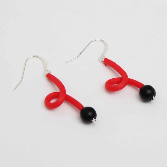 Red Ava Earrings - Sylca Designs - Chunky Jewelry
