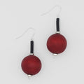 Red Ball Drop Earring - Sylca Designs - Chunky Jewelry