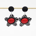Red Blossom Daisy Earrings