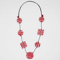 Red Calliope Painted Statement Necklace - Sylca Designs - Chunky Jewelry