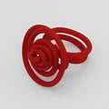 Red Cefalu Swirl Ring - Sylca Designs - Chunky Jewelry