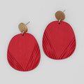 Red Channing Earrings - Sylca Designs - Chunky Jewelry