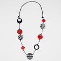 Red Cheetah Statement Necklace - Sylca Designs - Chunky Jewelry