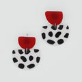Red Cleo Dot Earrings - Sylca Designs - Chunky Jewelry