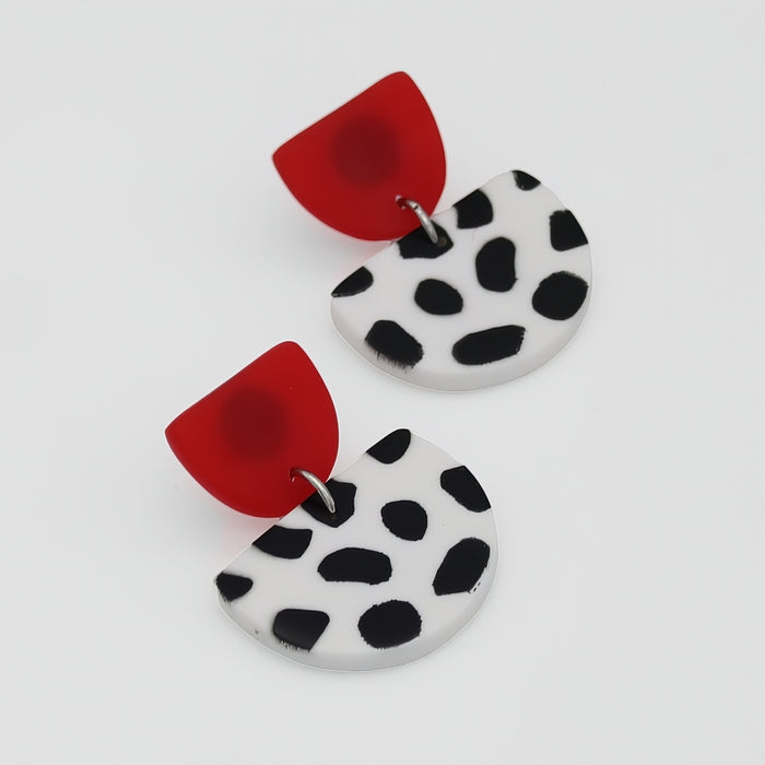 Red Cleo Dot Earrings - Sylca Designs - Chunky Jewelry
