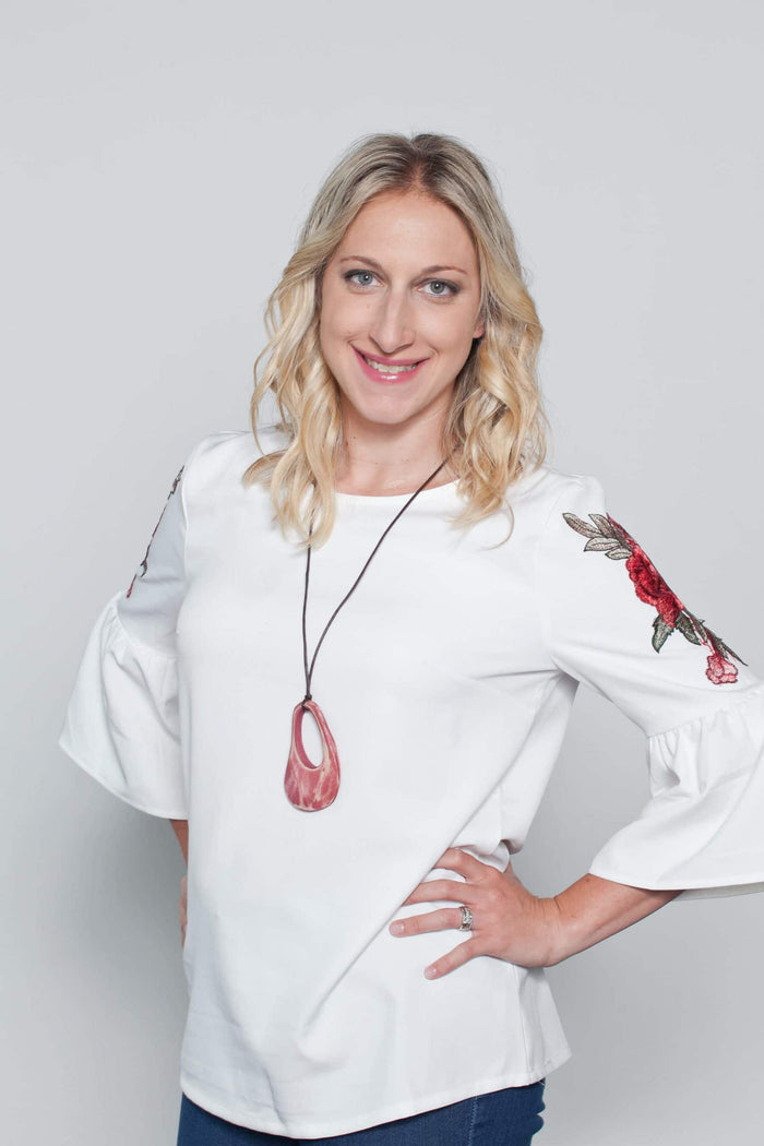 Red Fleur Pendant Necklace - Sylca Designs - Chunky Jewelry