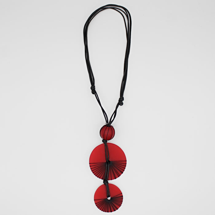 Red Frosted Yanna Necklace - Sylca Designs - Chunky Jewelry