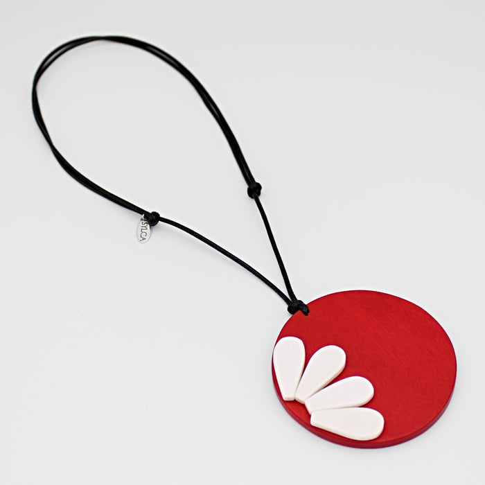 Red He Loves Me Pendant - Sylca Designs - Chunky Jewelry