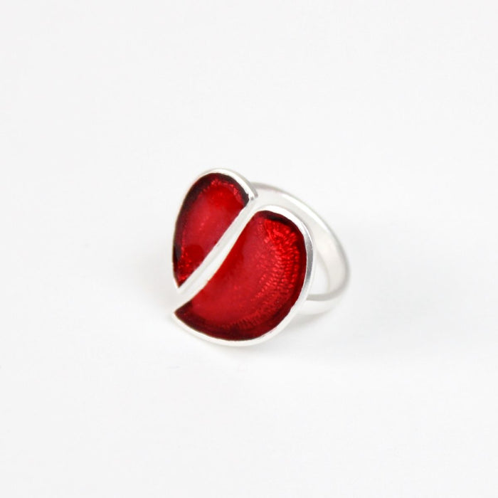 Red Heart Lea Ring - Sylca Designs - Chunky Jewelry
