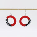 Red Inez Earrings - Sylca Designs - Artsy Chunky Jewelry