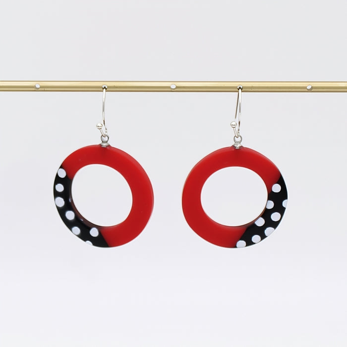 Red Inez Earrings - Sylca Designs - Artsy Chunky Jewelry