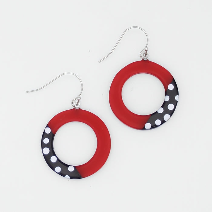 Red Inez Earrings - Sylca Designs - Artsy Chunky Jewelry