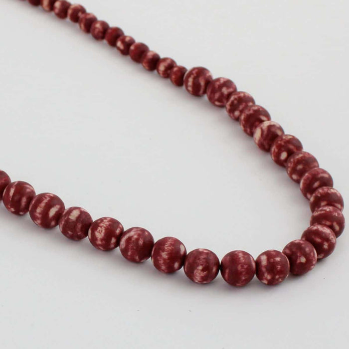 Red Marbled Beaded Zahara Necklace - Sylca Designs - Chunky Jewelry