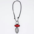 Red Midori Polka Dot Statement Pendant - Sylca Designs - Chunky Jewelry