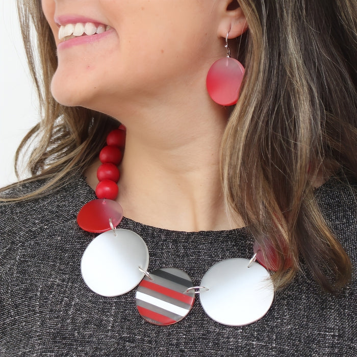 Red Mirage Statement Necklace