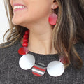 Red Mirage Statement Necklace