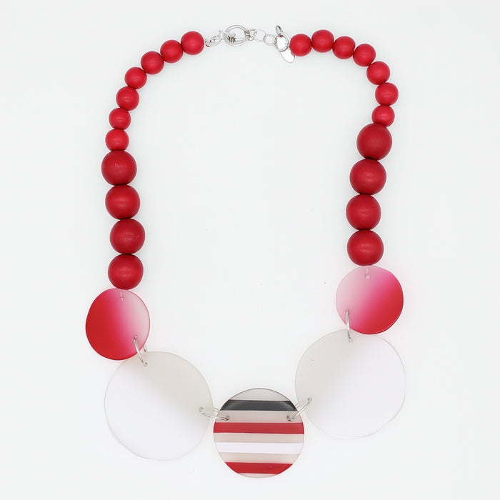 Red Mirage Statement Necklace