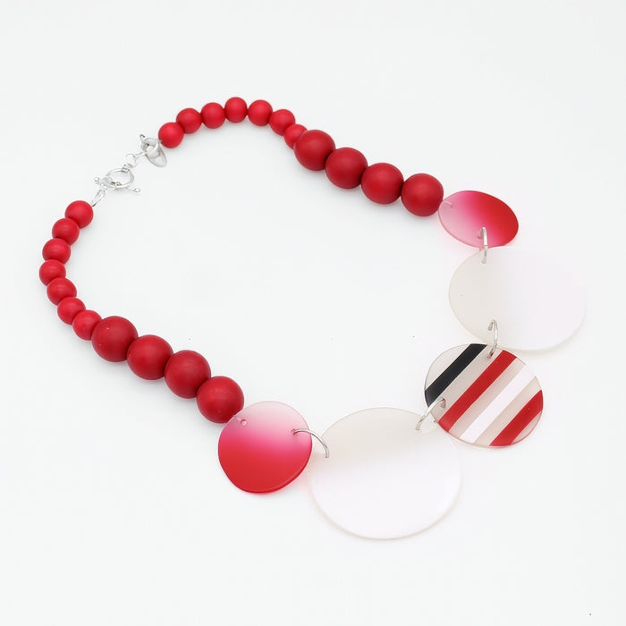 Red Mirage Statement Necklace