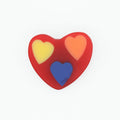 Red Multi Heart Brooch