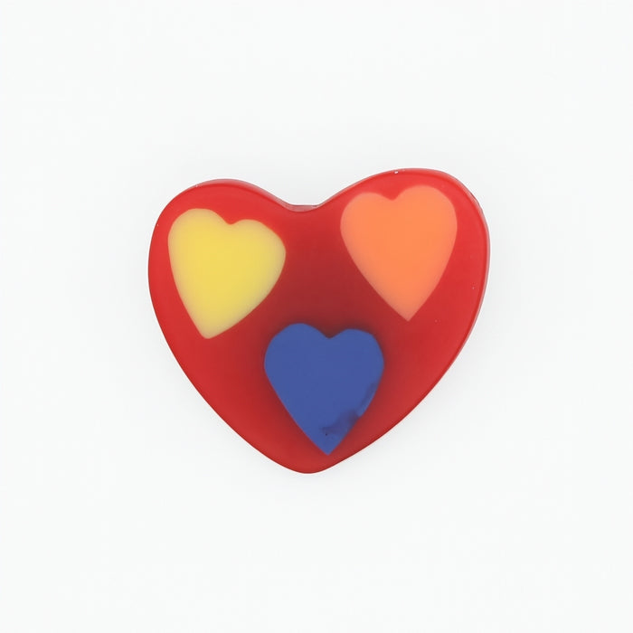 Red Multi Heart Brooch