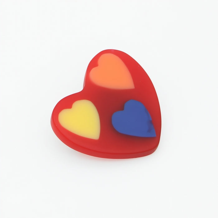 Red Multi Heart Brooch