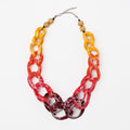 Red Ombre Marleigh Link Statement Necklace - Sylca Designs - Chunky Jewelry