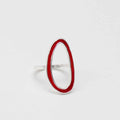 Red Oval Adrianne Ring - Sylca Designs - Chunky Jewelry