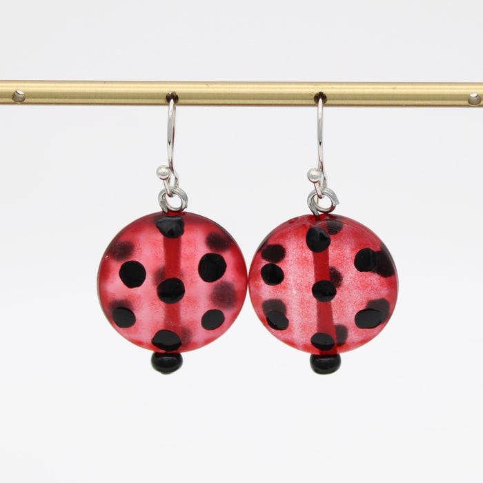 Red Polka Dot Drift Earrings