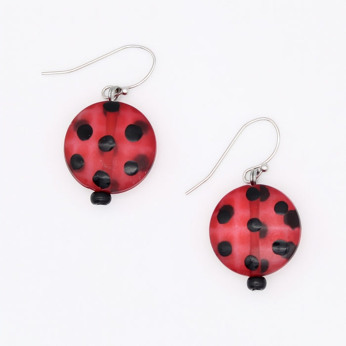 Red Polka Dot Drift Earrings