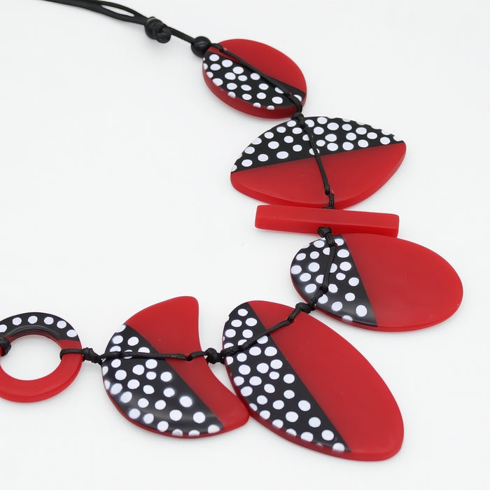 Red Polka Dot Inez Necklace