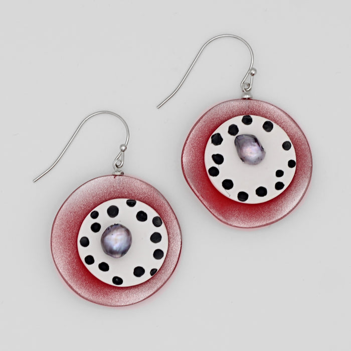 Red Reign Earrings - Sylca Designs - Chunky Jewelry