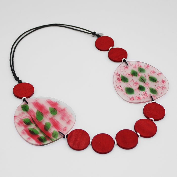 Red Renee Statement Necklace - Sylca Designs - Chunky Jewelry