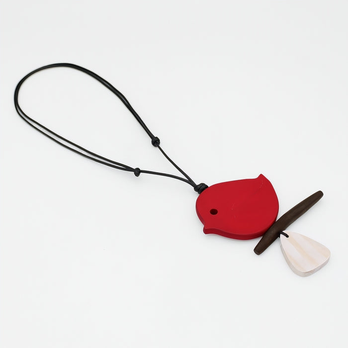 Red Robin On A Branch Necklace