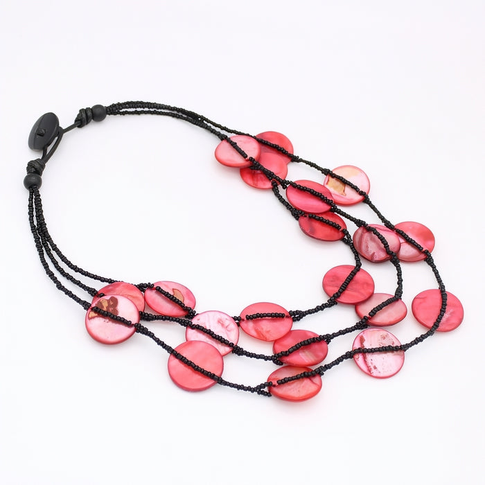 Red Sky Dream Bib Necklace