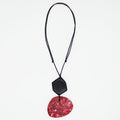 Red Sparkle Pendant Necklace - Sylca Designs - Chunky Jewelry
