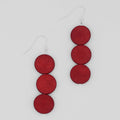 Red Triple Bead Kira Earring - Sylca Designs - Chunky Jewelry