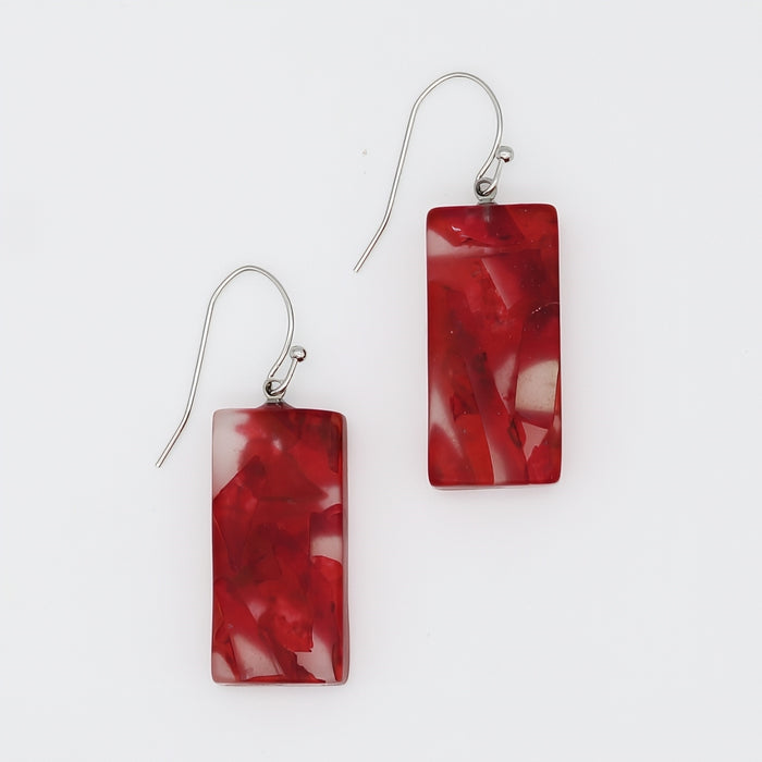 Red Vega Earrings - Sylca Designs - Chunky Jewelry