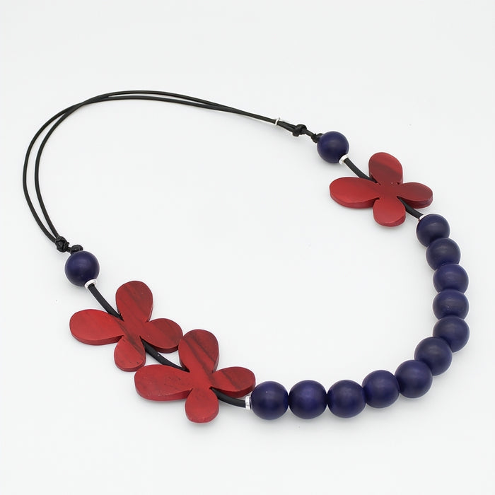 Red Woodland Wings Necklace