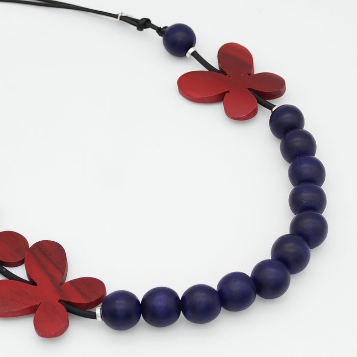 Red Woodland Wings Necklace