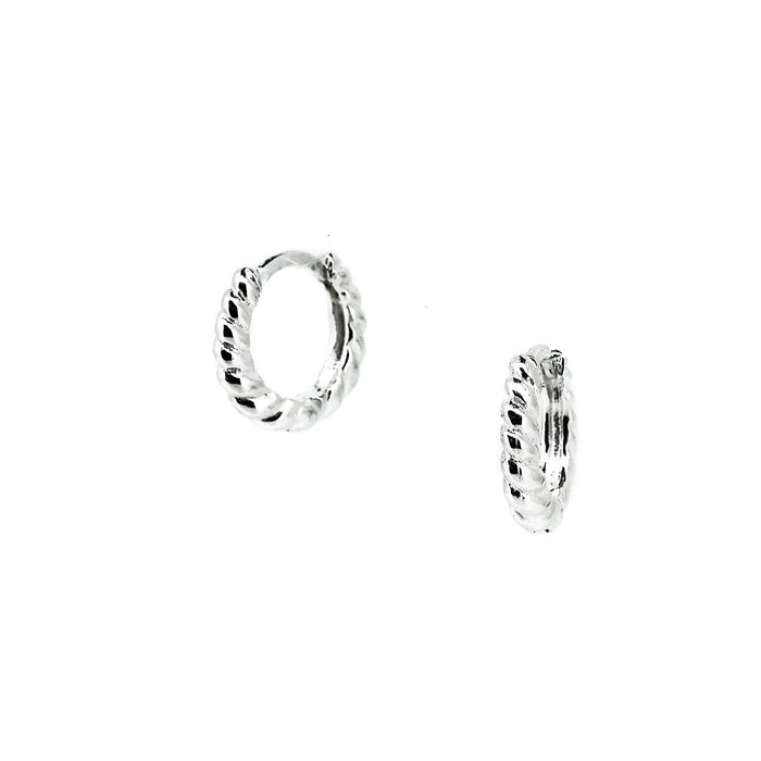 sterling silver huggie sleeper earrings with spiral design australian