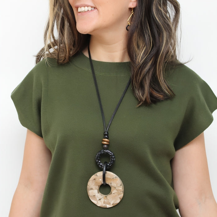 Riviera Gold Link Pendant - Sylca Designs - Chunky Jewelry