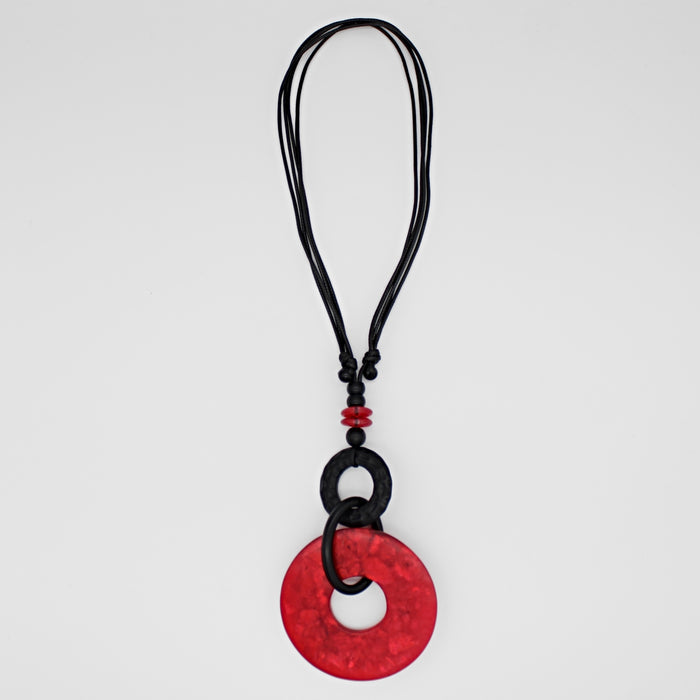 Riviera Red Link Pendant - Sylca Designs - Chunky Jewelry