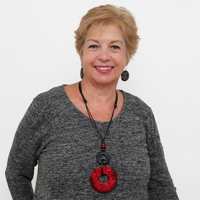 Riviera Red Link Pendant - Sylca Designs - Chunky Jewelry