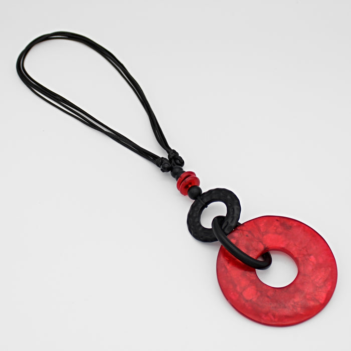Riviera Red Link Pendant - Sylca Designs - Chunky Jewelry