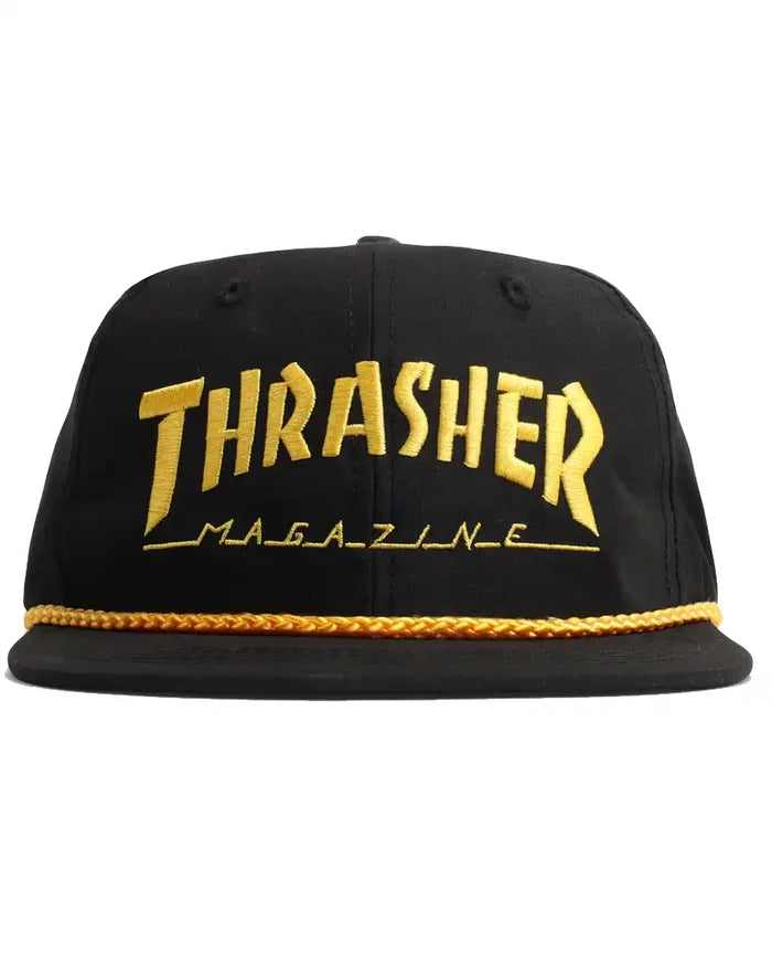 Rope Snapback Hat - Black/Yellow