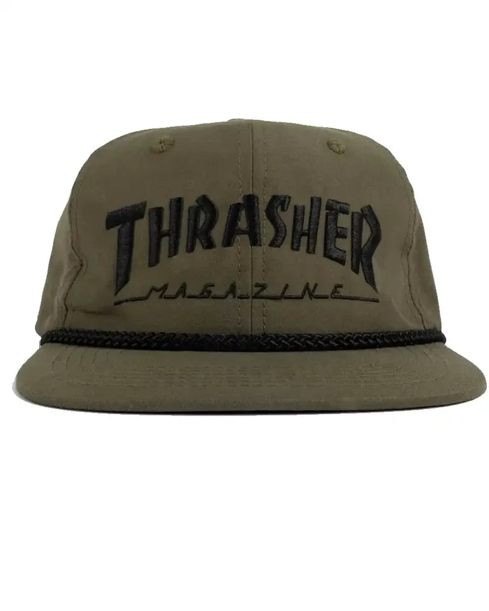 Rope Snapback Hat - Olive/Black