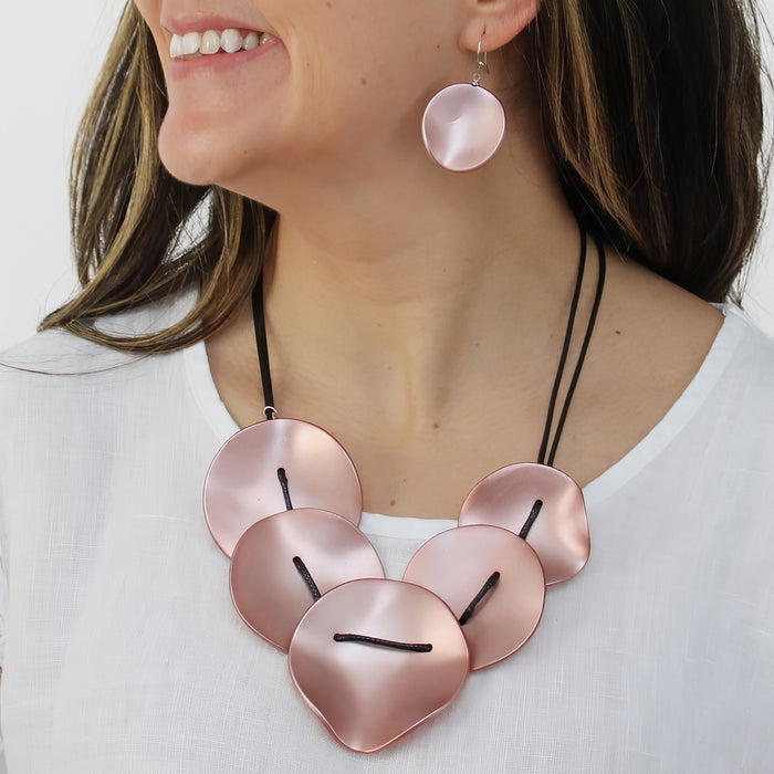Rose Opaline Drift Necklace - Sylca Designs - Chunky Jewelry