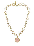 Rose Quartz Pendant Chain Necklace RN015