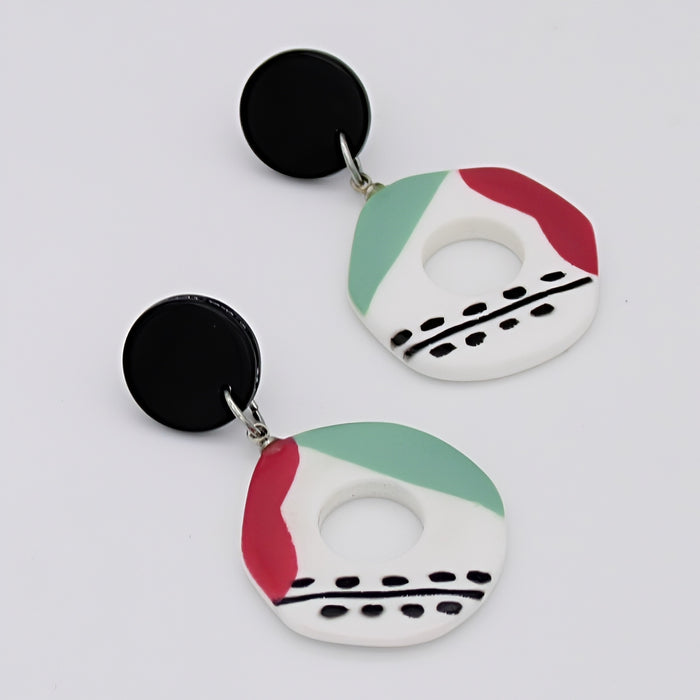 Round Brushstroke Earring - Sylca Designs - Chunky Jewelry