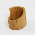 Round Wooden Geometric Bracelet Yellow - Sylca Designs - Chunky Jewelry